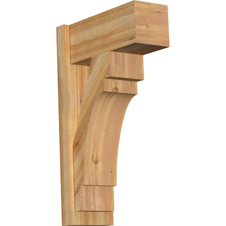 Ekena Millwork Merced Block Rough Sawn Outlooker, Western Red Cedar, 8"W x 18"D x 30"H OUT08X18X30MRC05RWR